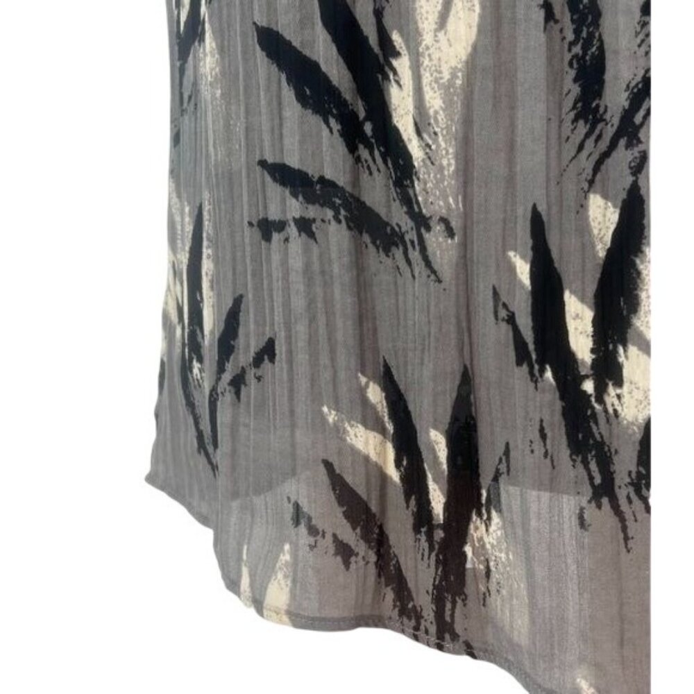 Vintage Y2K Urban Outfitters Gray Printed Flowy Chiffon Elasticized Midi Skirt - Picture 4 of 12